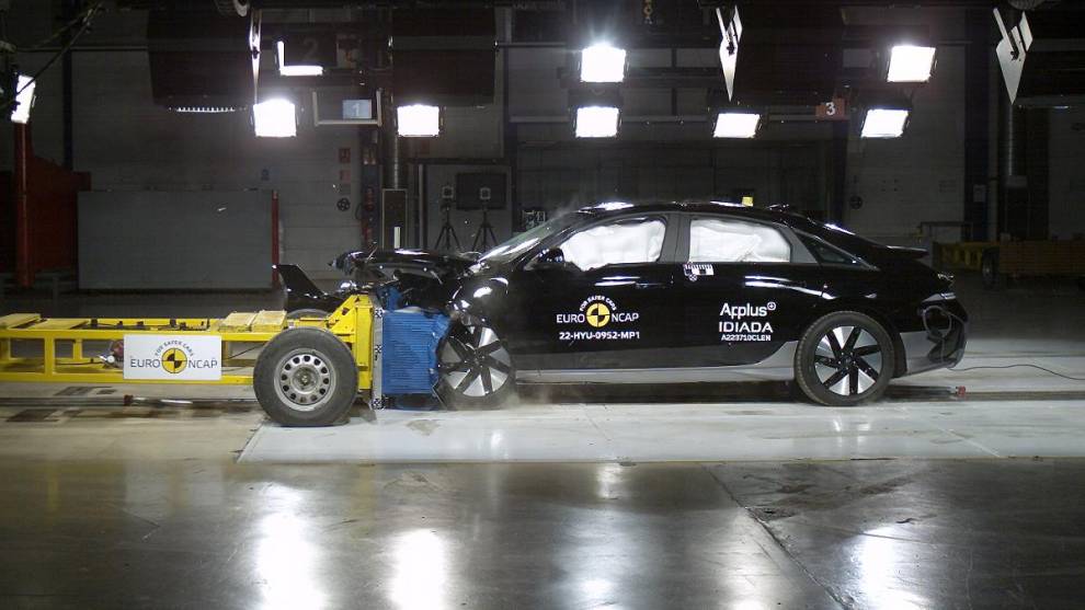 El Hyundai Ioniq 6 durante las pruebas Euro NCAP