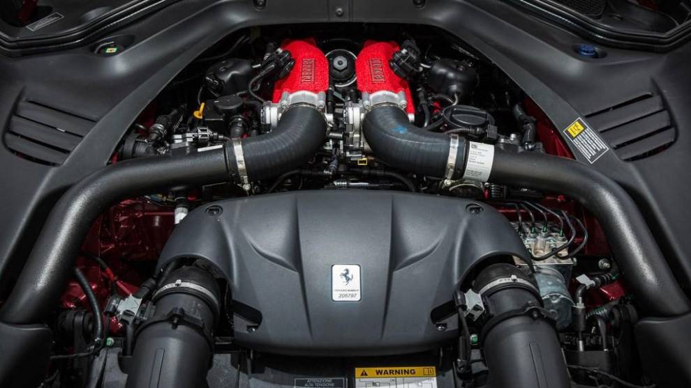 Motor de combustión de Ferrari.