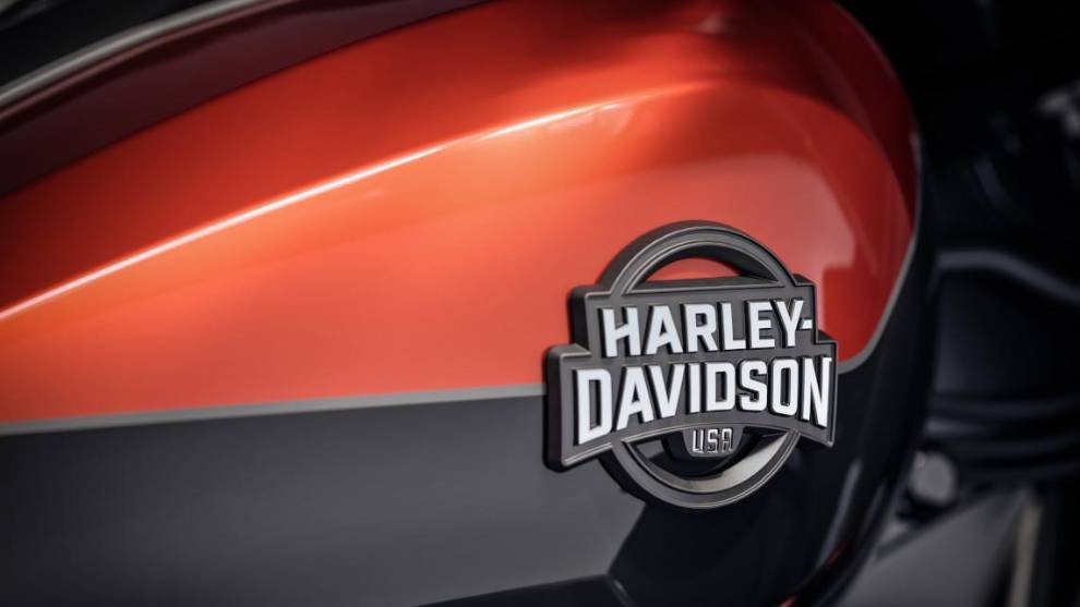 Logo de Harley-davidson en una de sus motos