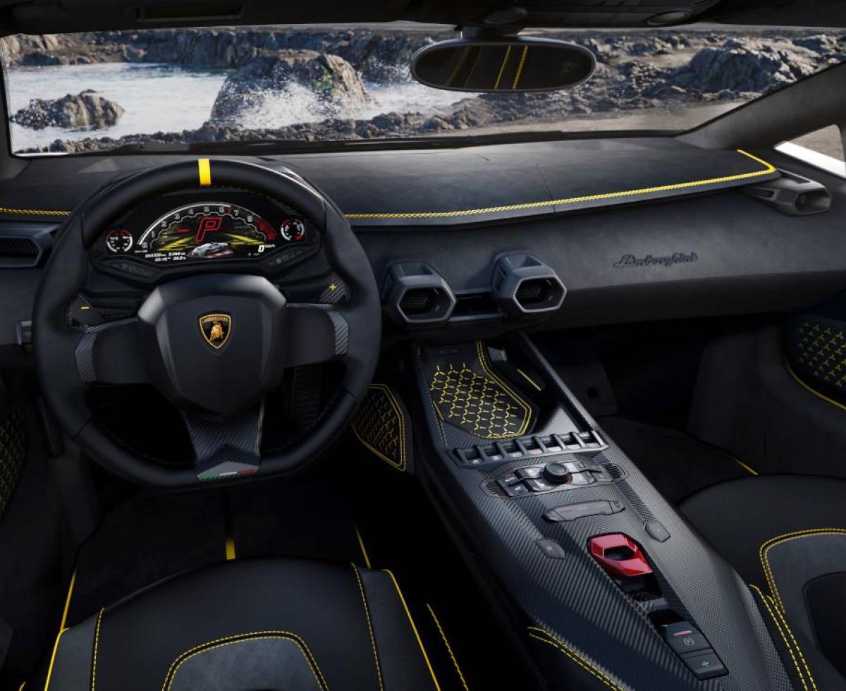 interior del concepto de lamborghini