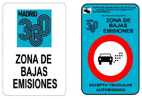 $!La señal que indica la presencia de la Zona de Bajas Emisiones de Madrid
