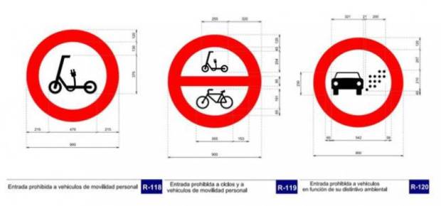 $!Paso prohibido a patinetes, bicicletas y vehículos en función de su distintivo medioambiental.