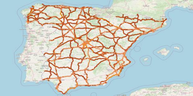 $!El mapa de la red de tráfico del año 2022 realizado con ayuda de las estaciones de aforo