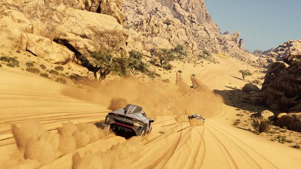 $!El modo Sport propone frenéticas carreras contra otros coches en el desierto
