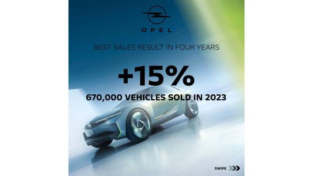 $!Las ventas mundiales de Opel crecieron un 15% en 2023