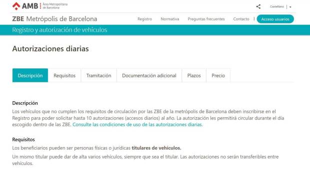 $!Web de autorizaciones para Barcelona