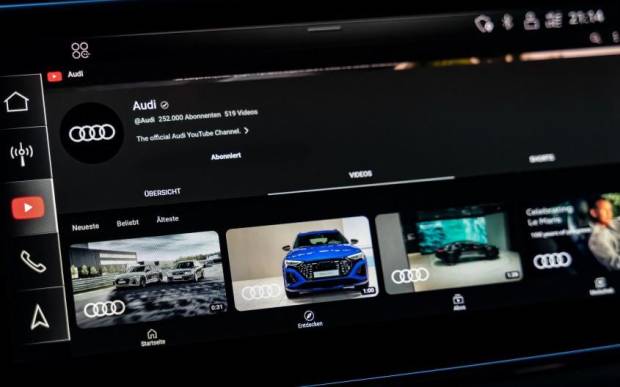 $!Audi integrará Youtube en algunos modelos.