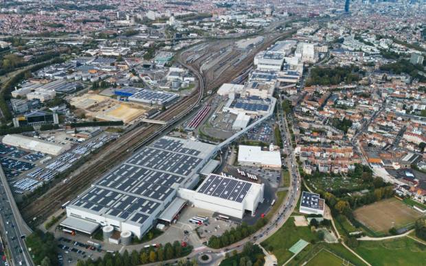 $!Vista aérea de la fábrica de Audi en Bruselas