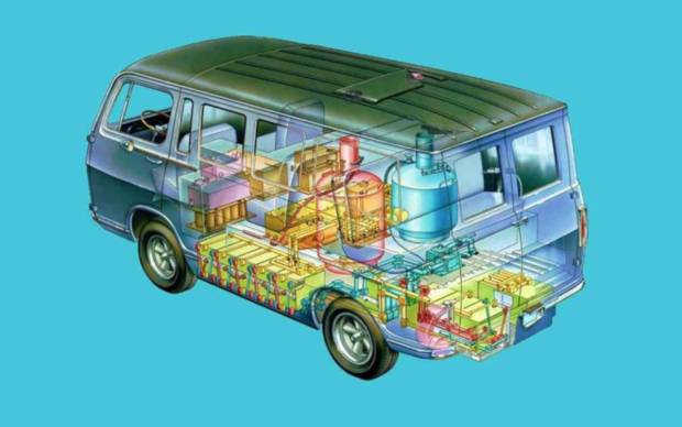 $!El primer vehículo de hidrógeno fue una furgoneta ‘sesentera’