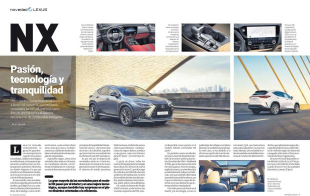 $!El reportaje del Lexus NX en la revista Neomotor Premium