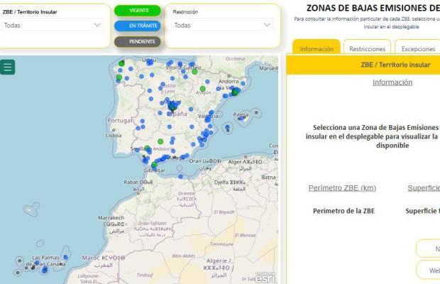 $!Mapa interactivo de las ZBE en España