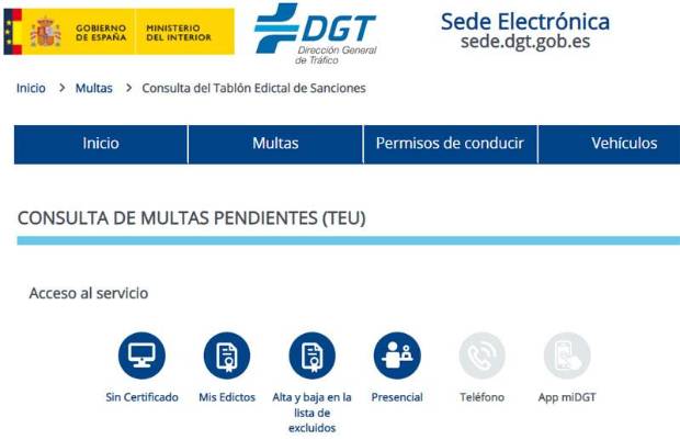 $!Tanto TESTRA como TEU se pueden mirar desde la sede electrónica de la DGT