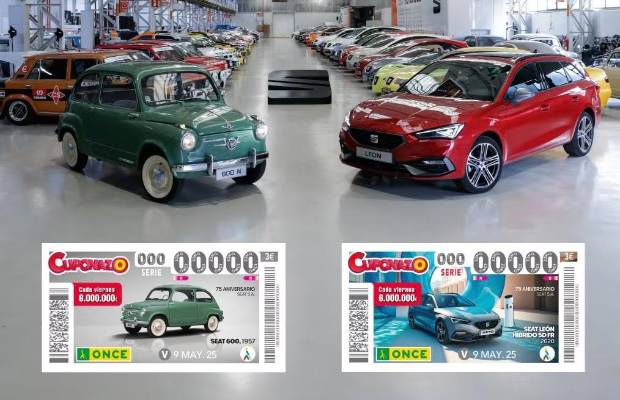 ONCE y Seat conmemoran el 75º aniversario de la marca automovilística en los cupones