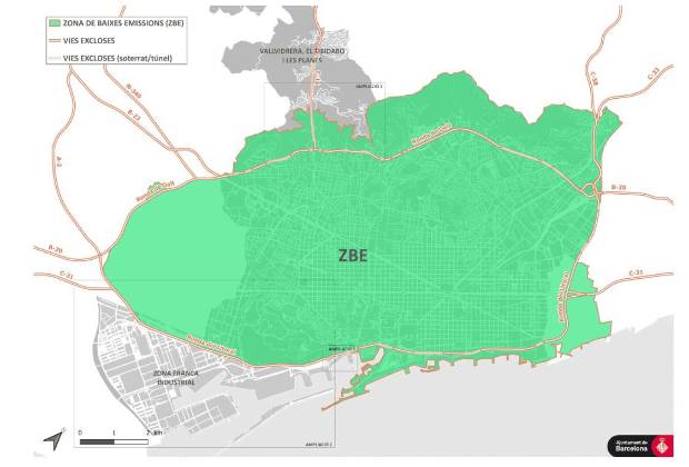 $!El área que abarca la ZBE en Barcelona