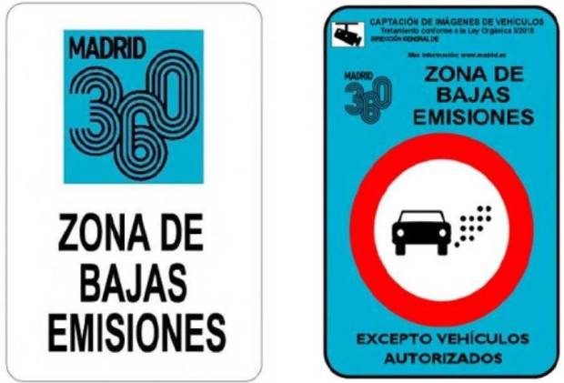 $!Señal de la Zona de Bajas Emisiones (ZBE) de Madrid