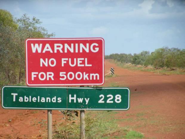 $!La señal que te avisa de que no hay gasolineras en la carretera del Outback