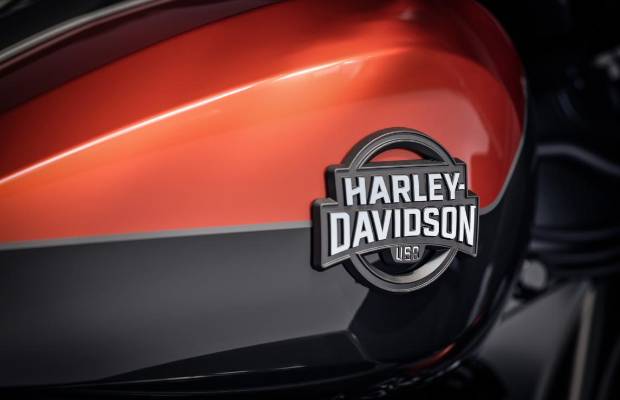 Logo de Harley-davidson en una de sus motos