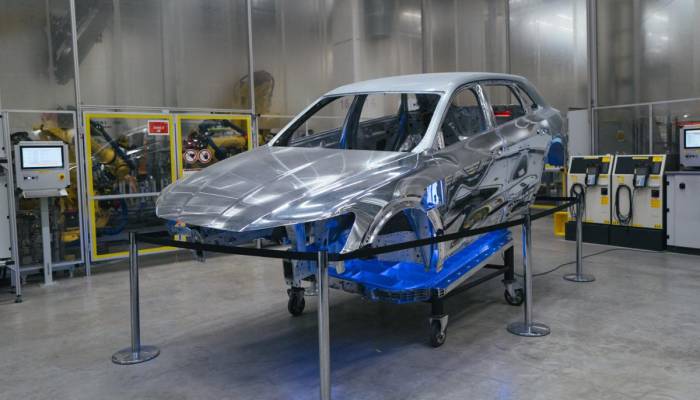 Carrocería de aluminio del Audi Q8 e-tron