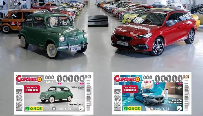 ONCE y Seat conmemoran el 75º aniversario de la marca automovilística en los cupones