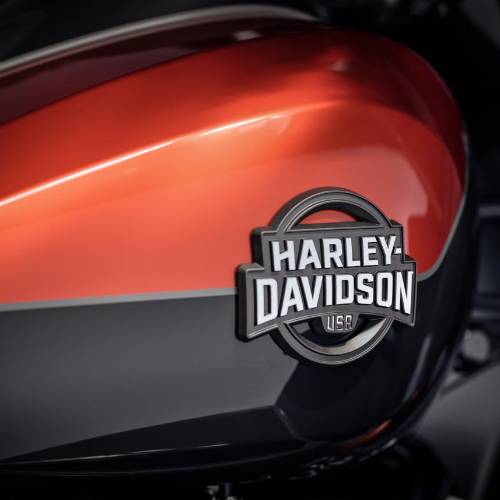 Logo de Harley-davidson en una de sus motos