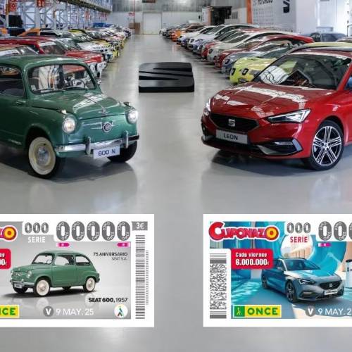 ONCE y Seat conmemoran el 75º aniversario de la marca automovilística en los cupones