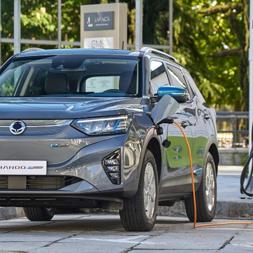 El SsangYong Korando e-Motion admite cargas de potencias de hasta 100 kW