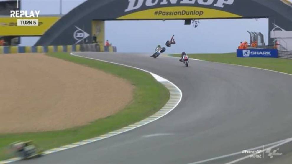 Luca Marini da el susto en Le Mans