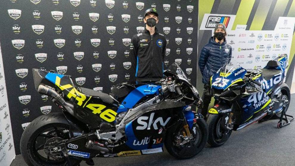 Avintia, la primera presentación de MotoGP, con Bastinini y Marini