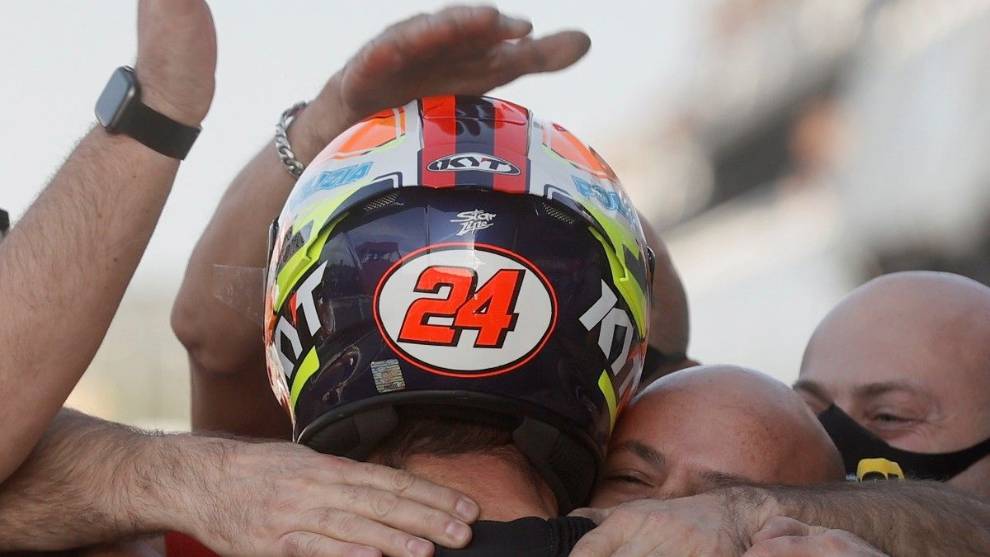 Corsi, de la primera clasificación a la pole en Moto2