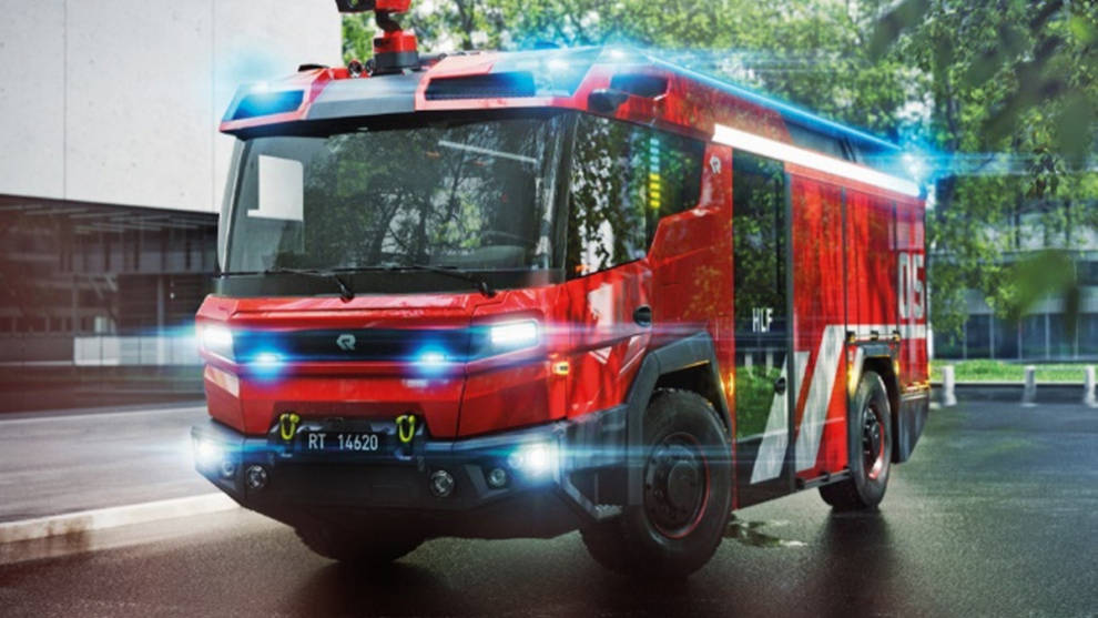 Llega a España el primer coche de bomberos 100% eléctrico