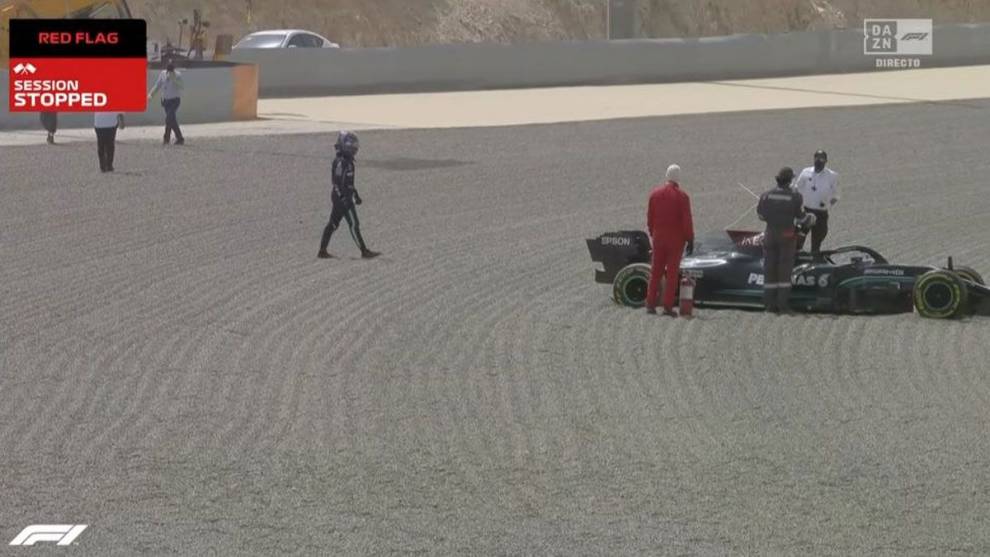 Hamilton protagoniza la primera bandera roja del año