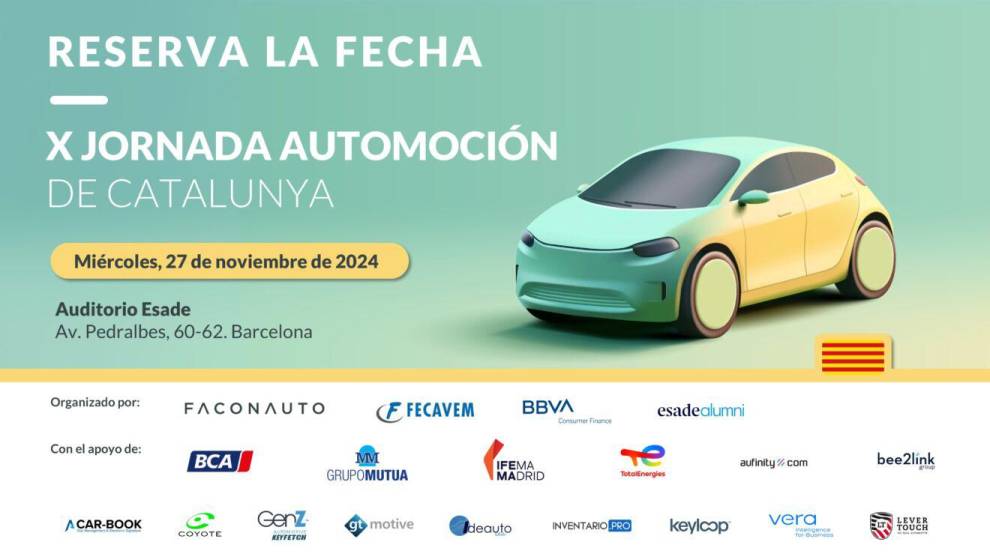 La X Jornada de Automoción de Catalunya se celebrará el próximo 27 de noviembre en Barcelona