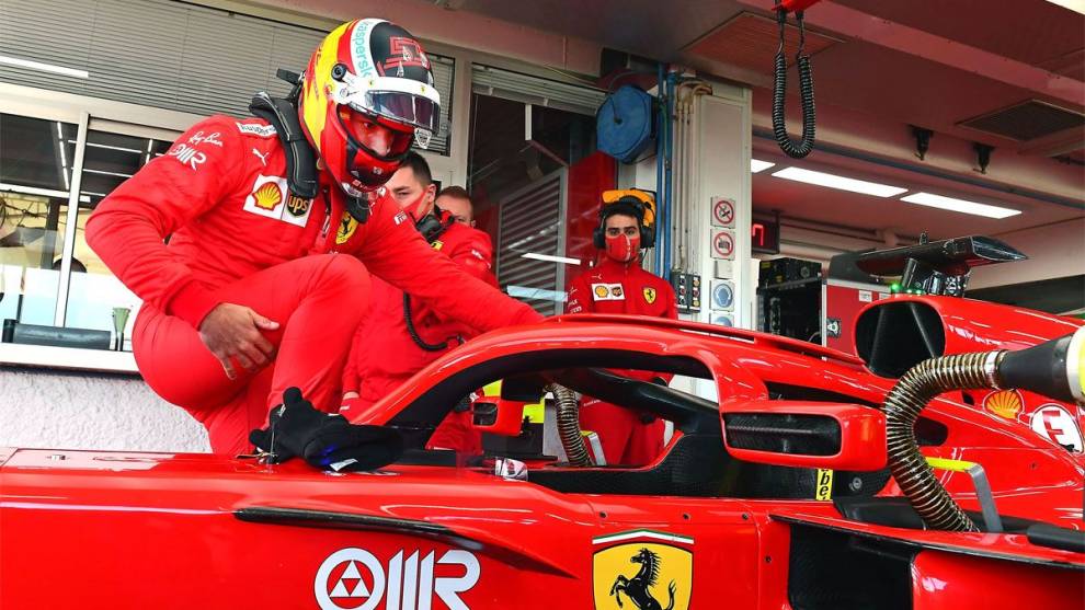El debut de Sainz con Ferrari, en imágenes