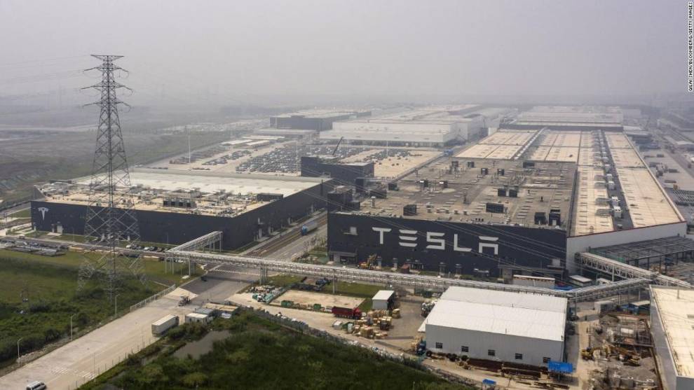 Fábrica de Tesla en Shanghái.
