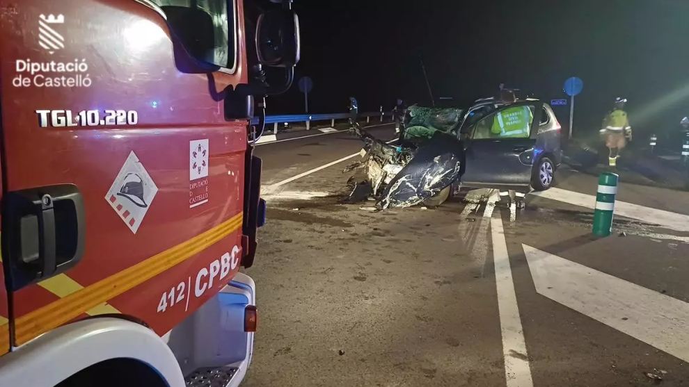 Imagen de uno de los vehículos implicados en el accidente