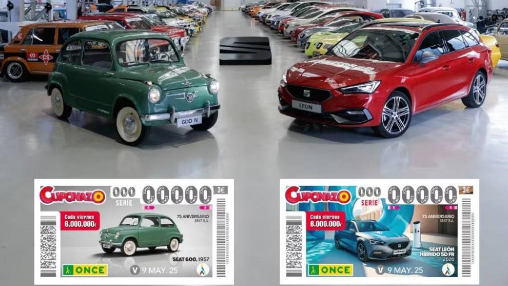 ONCE y Seat conmemoran el 75º aniversario de la marca automovilística en los cupones
