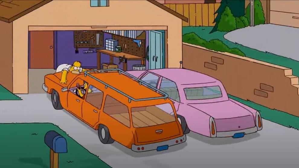 Los dos coches de la familia Simpson